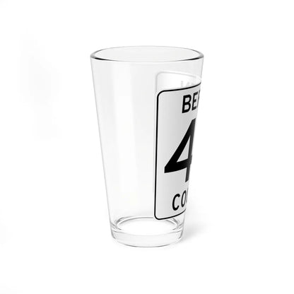 Bergen County 43 (New Jersey) (Road Sign) Pint Glass 16oz - Go Mug Yourself