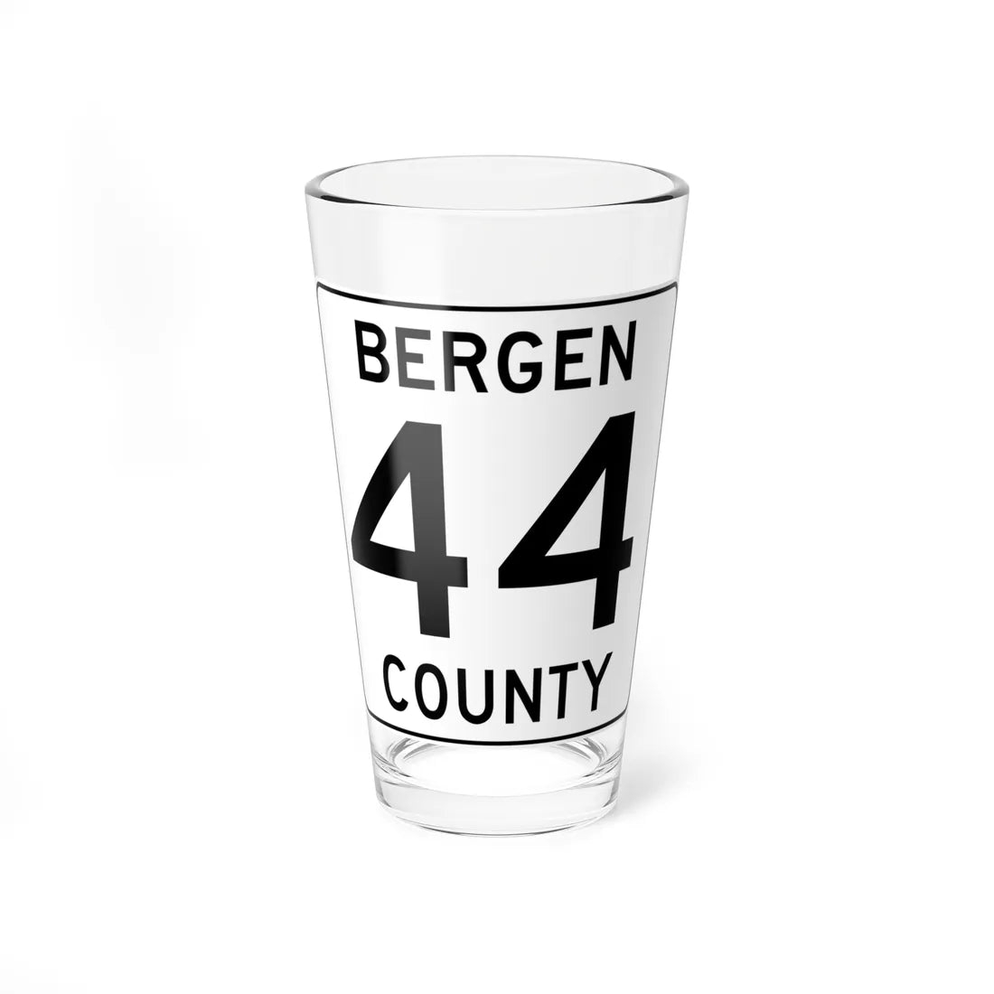 Bergen County 44 (New Jersey) (Road Sign) Pint Glass 16oz 16oz - Go Mug Yourself
