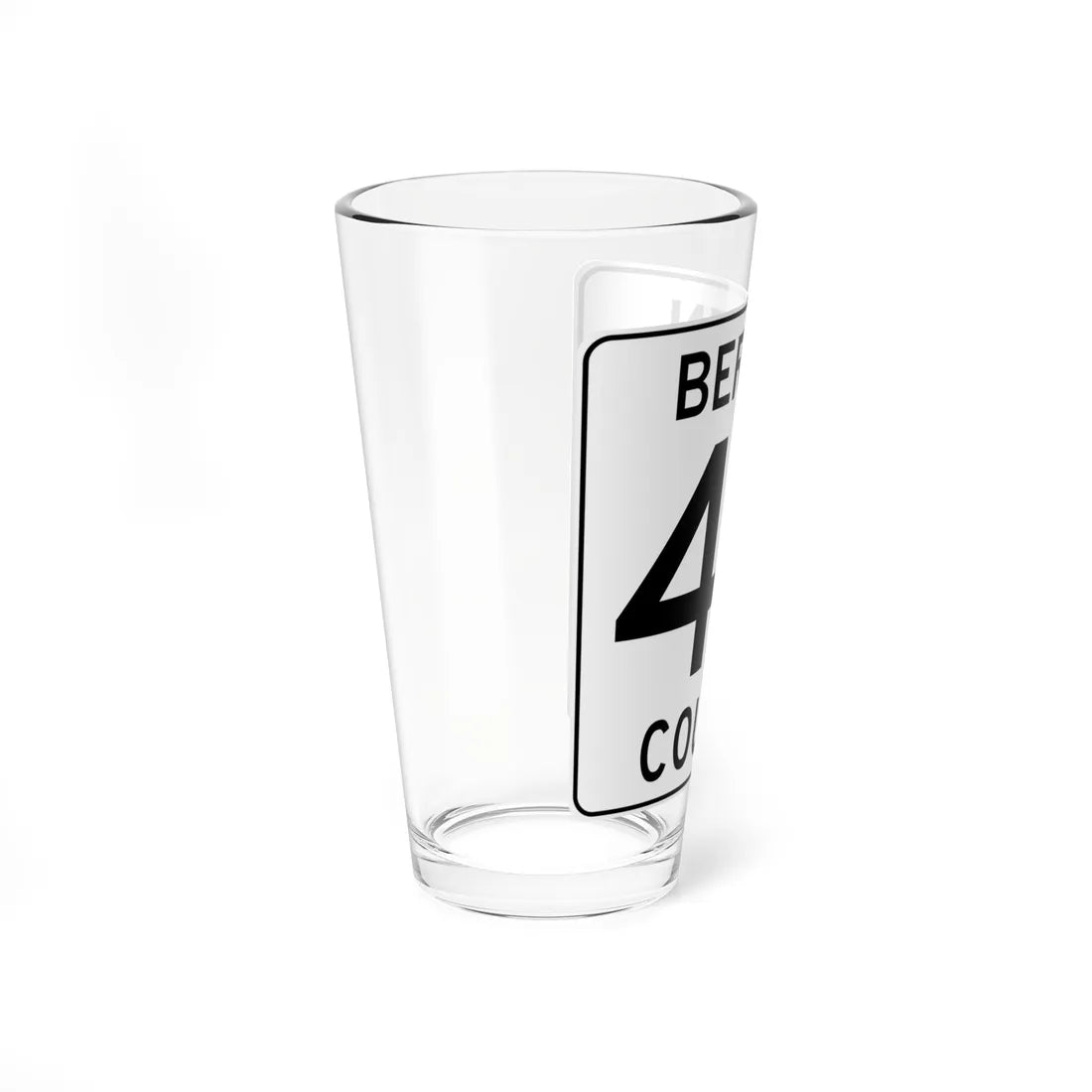 Bergen County 47 (New Jersey) (Road Sign) Pint Glass 16oz - Go Mug Yourself