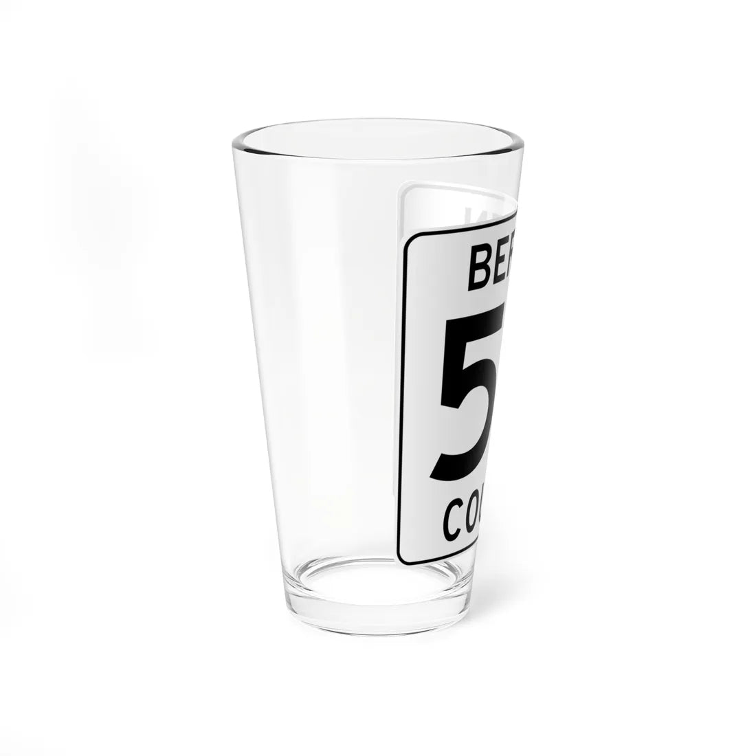 Bergen County 50 (New Jersey) (Road Sign) Pint Glass 16oz - Go Mug Yourself