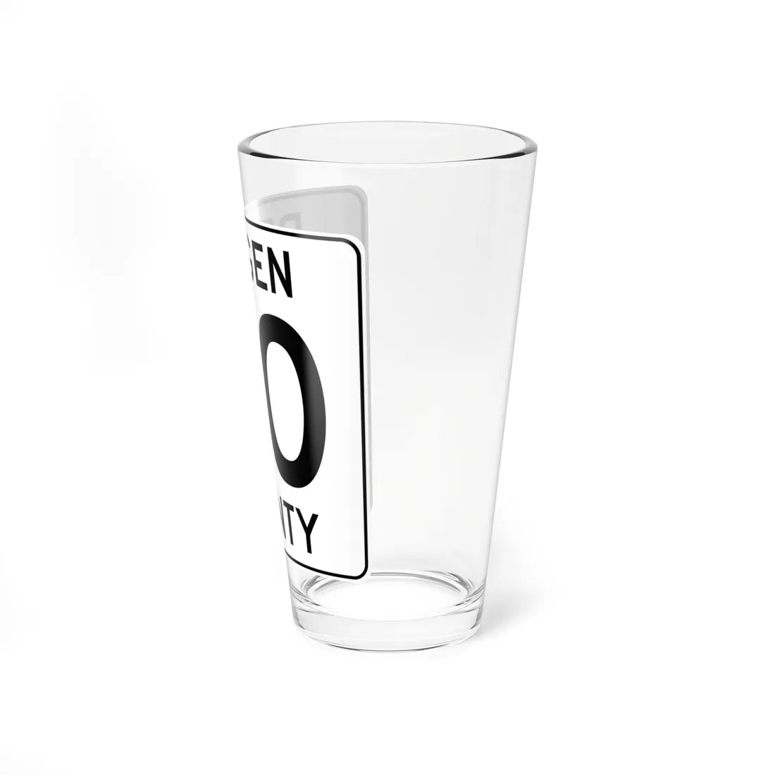 Bergen County 50 (New Jersey) (Road Sign) Pint Glass 16oz - Go Mug Yourself