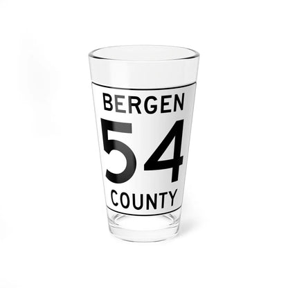 Bergen County 54 (New Jersey) (Road Sign) Pint Glass 16oz 16oz - Go Mug Yourself