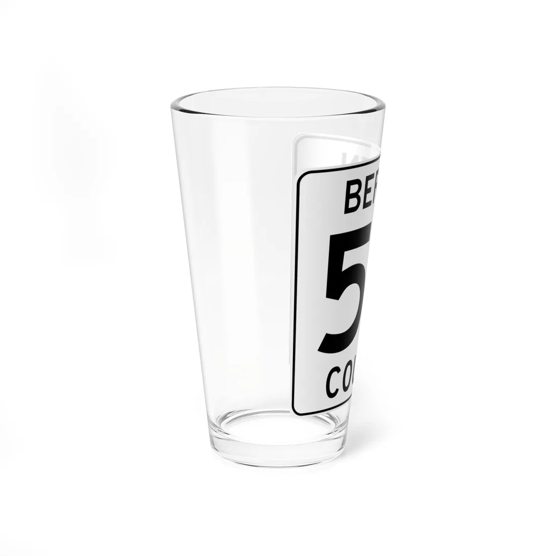 Bergen County 58 (New Jersey) (Road Sign) Pint Glass 16oz - Go Mug Yourself