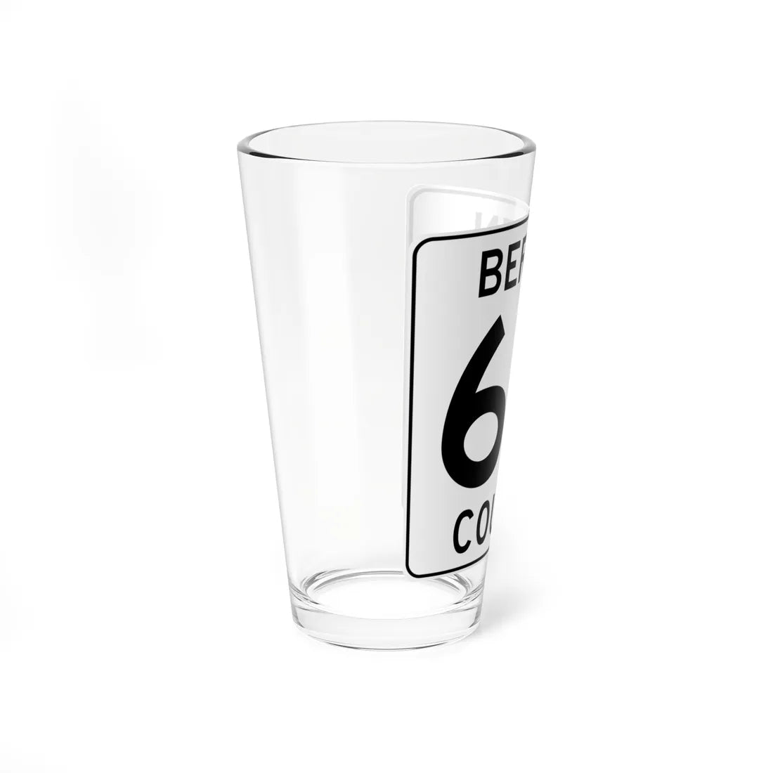 Bergen County 60 (New Jersey) (Road Sign) Pint Glass 16oz - Go Mug Yourself