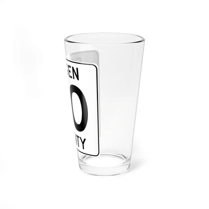 Bergen County 60 (New Jersey) (Road Sign) Pint Glass 16oz - Go Mug Yourself