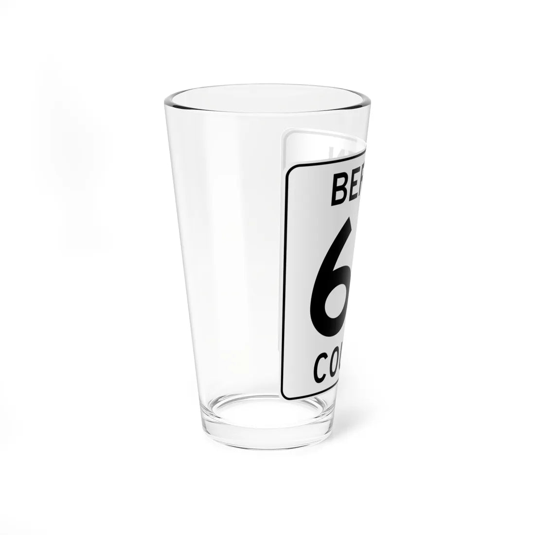 Bergen County 67 (New Jersey) (Road Sign) Pint Glass 16oz - Go Mug Yourself