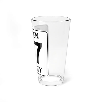 Bergen County 67 (New Jersey) (Road Sign) Pint Glass 16oz - Go Mug Yourself