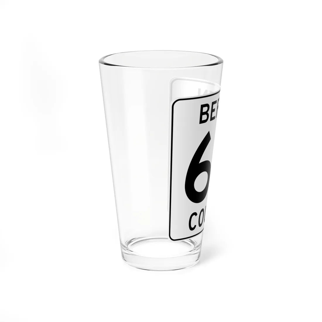 Bergen County 69 (New Jersey) (Road Sign) Pint Glass 16oz - Go Mug Yourself