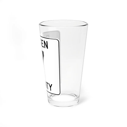 Bergen County 7 (New Jersey) (Road Sign) Pint Glass 16oz - Go Mug Yourself
