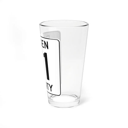 Bergen County 71 (New Jersey) (Road Sign) Pint Glass 16oz - Go Mug Yourself