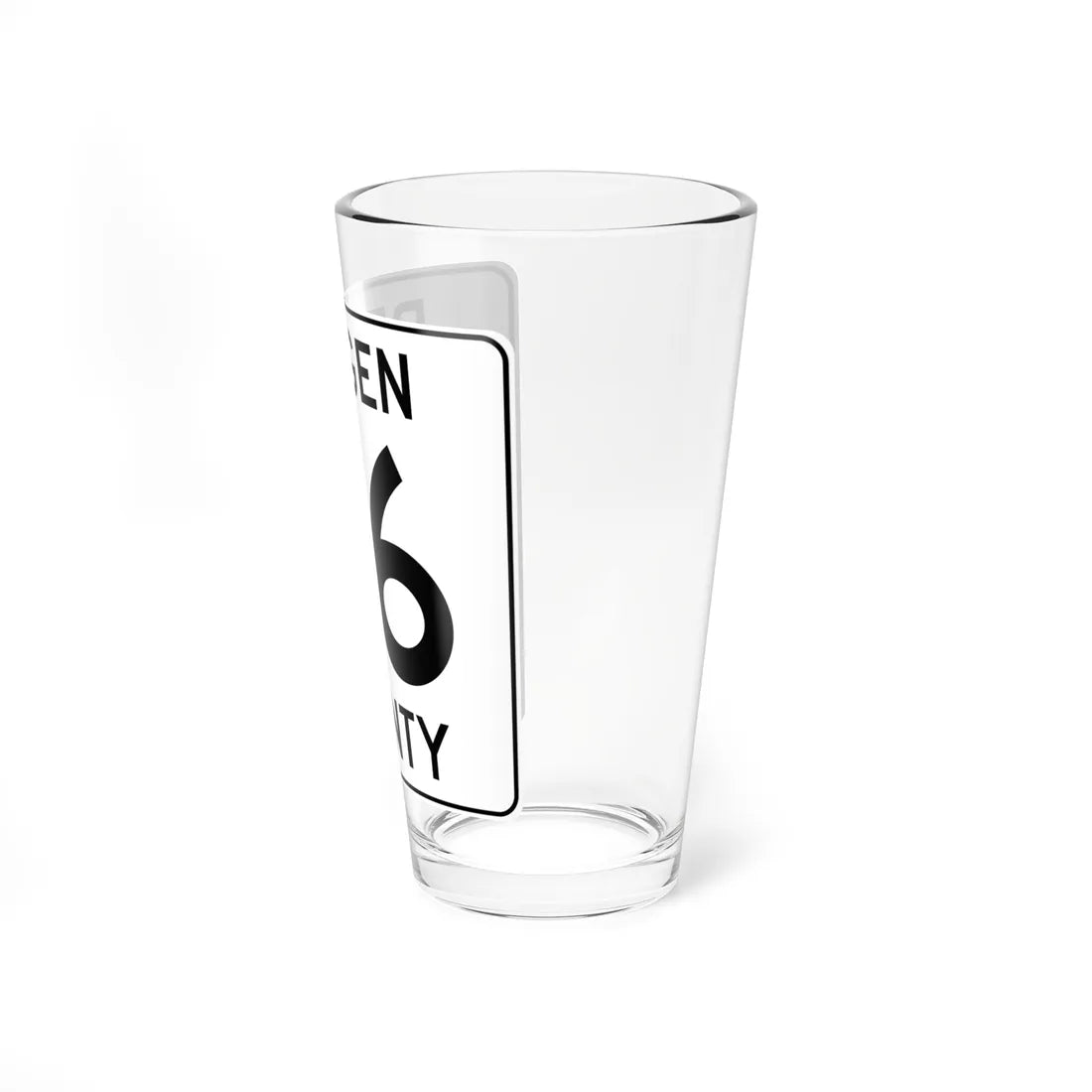 Bergen County 76 (New Jersey) (Road Sign) Pint Glass 16oz - Go Mug Yourself