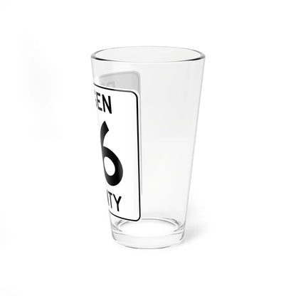 Bergen County 76 (New Jersey) (Road Sign) Pint Glass 16oz - Go Mug Yourself