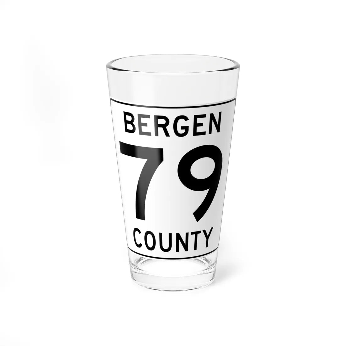 Bergen County 79 (New Jersey) (Road Sign) Pint Glass 16oz 16oz - Go Mug Yourself