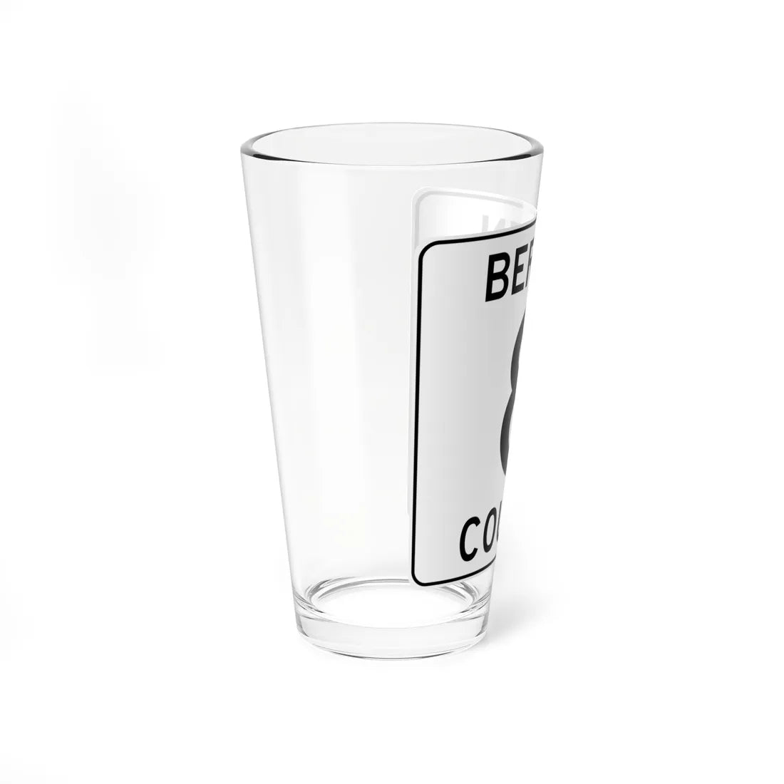 Bergen County 8 (New Jersey) (Road Sign) Pint Glass 16oz - Go Mug Yourself