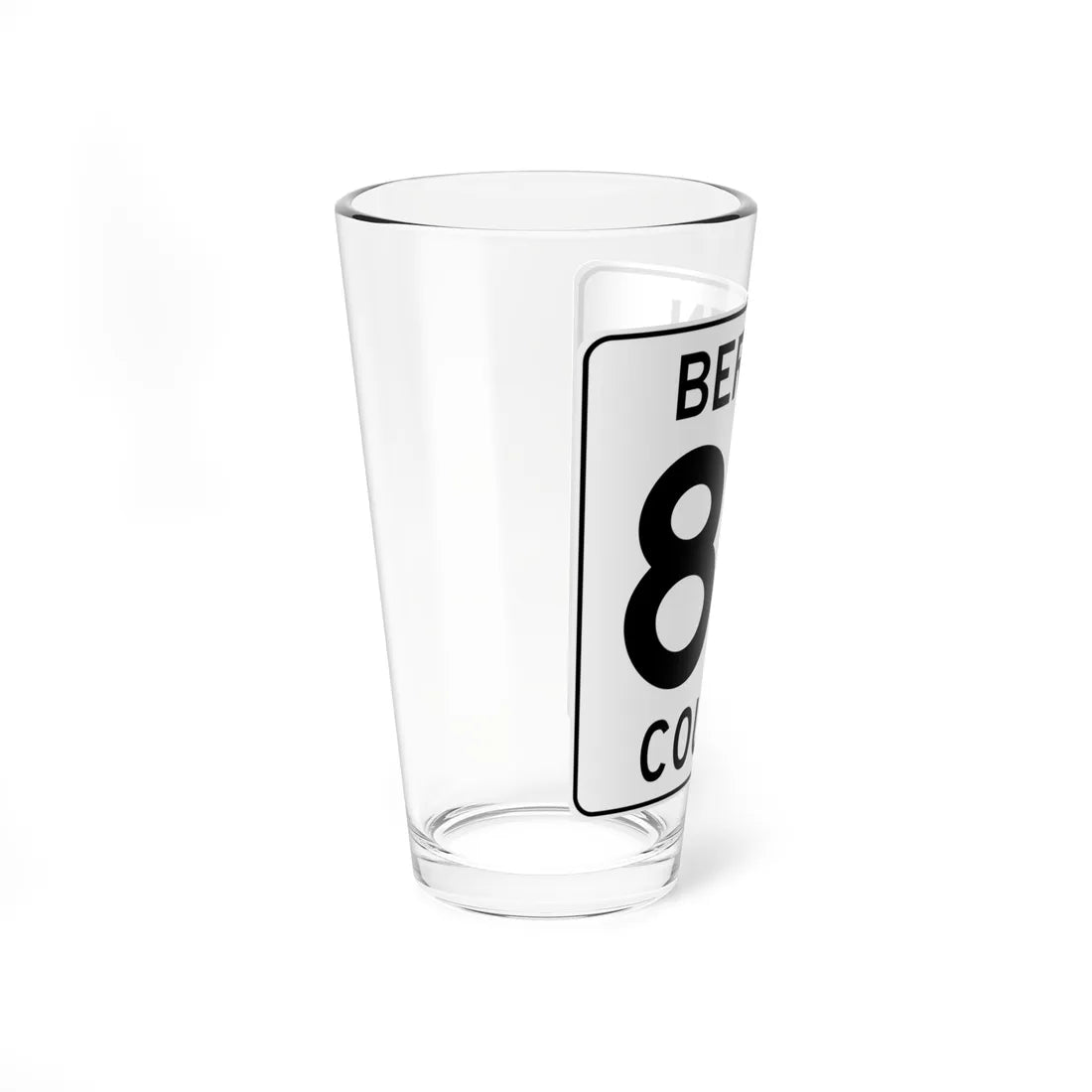 Bergen County 80 (New Jersey) (Road Sign) Pint Glass 16oz - Go Mug Yourself