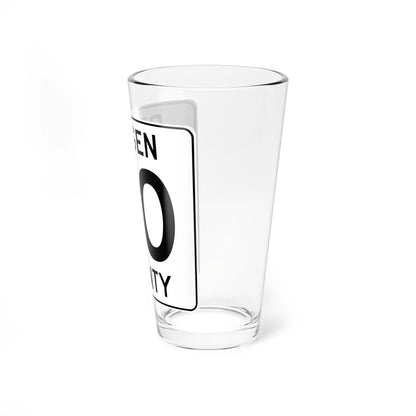 Bergen County 80 (New Jersey) (Road Sign) Pint Glass 16oz - Go Mug Yourself