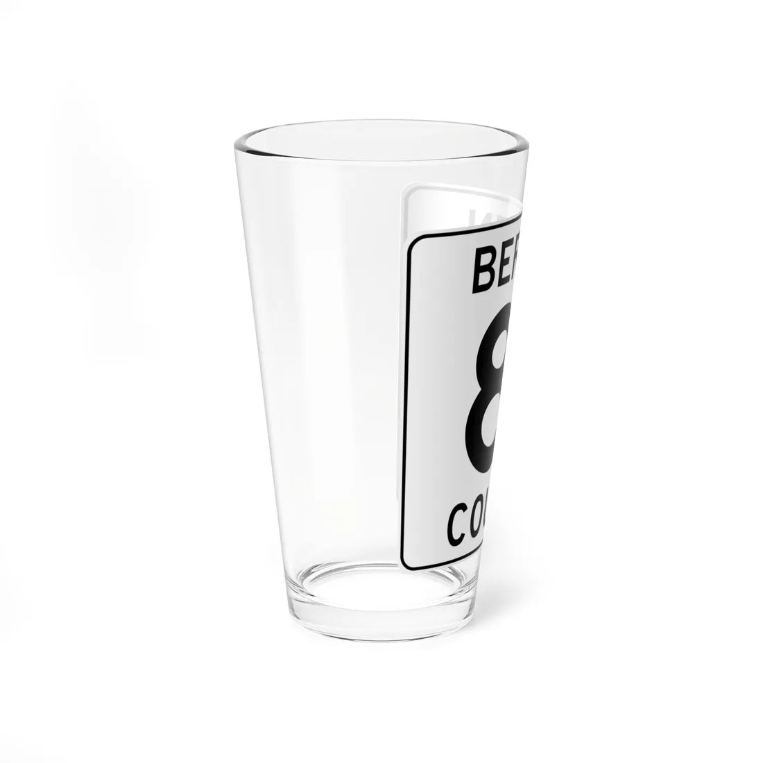 Bergen County 81 (New Jersey) (Road Sign) Pint Glass 16oz - Go Mug Yourself
