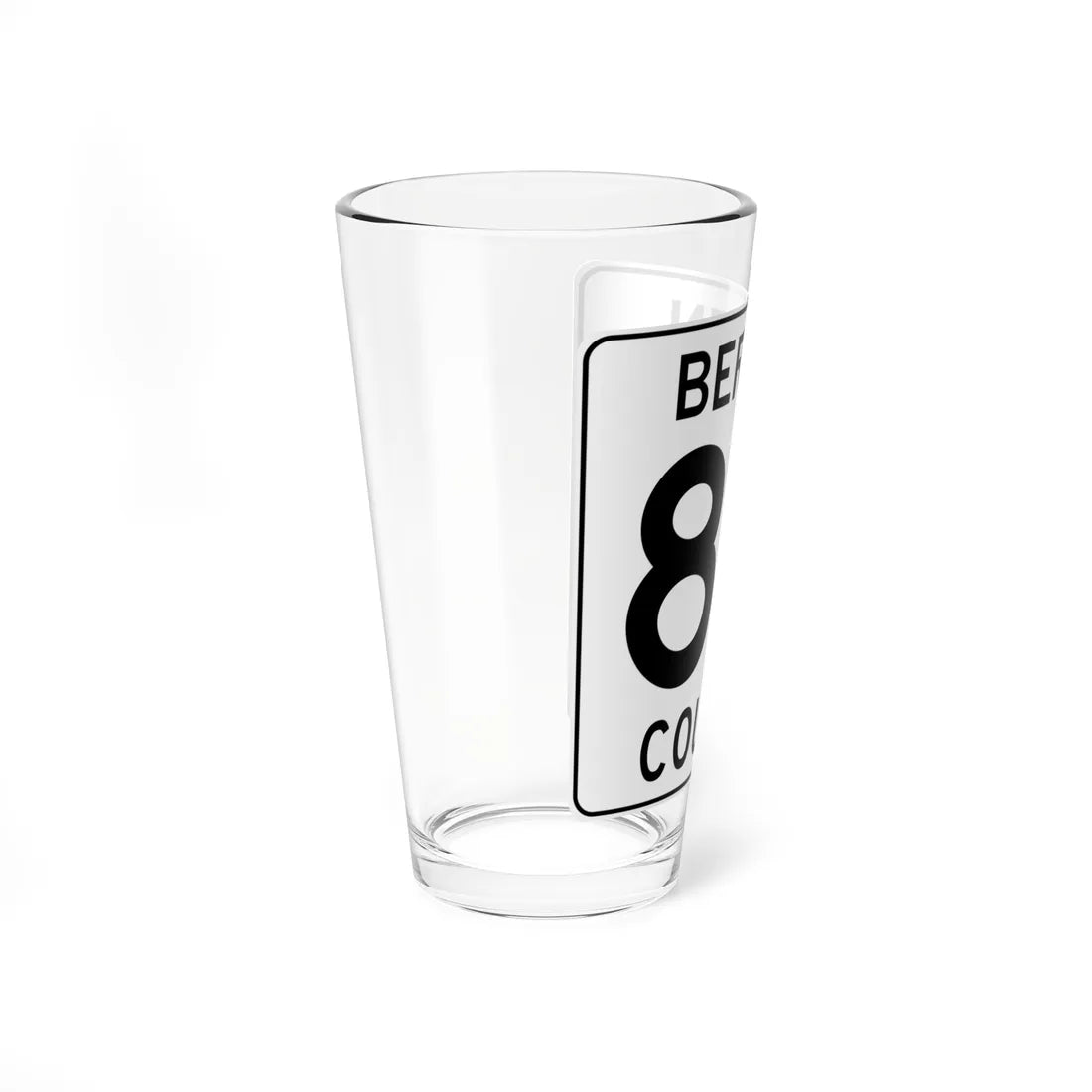 Bergen County 84 (New Jersey) (Road Sign) Pint Glass 16oz - Go Mug Yourself