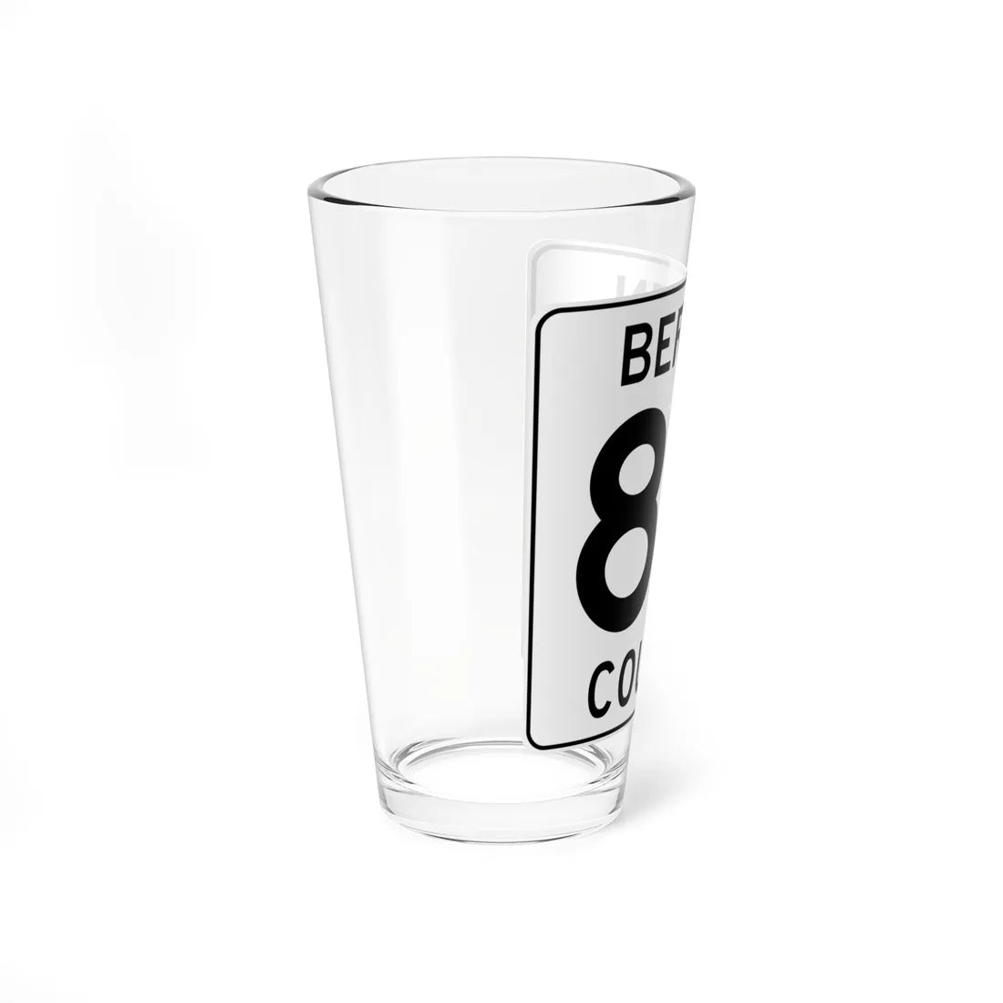 Bergen County 85 (New Jersey) (Road Sign) Pint Glass 16oz - Go Mug Yourself