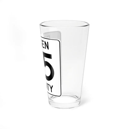 Bergen County 85 (New Jersey) (Road Sign) Pint Glass 16oz - Go Mug Yourself