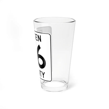 Bergen County 86 (New Jersey) (Road Sign) Pint Glass 16oz - Go Mug Yourself