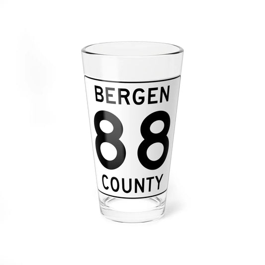 Bergen County 88 (New Jersey) (Road Sign) Pint Glass 16oz 16oz - Go Mug Yourself