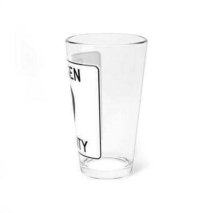 Bergen County 9 (New Jersey) (Road Sign) Pint Glass 16oz - Go Mug Yourself