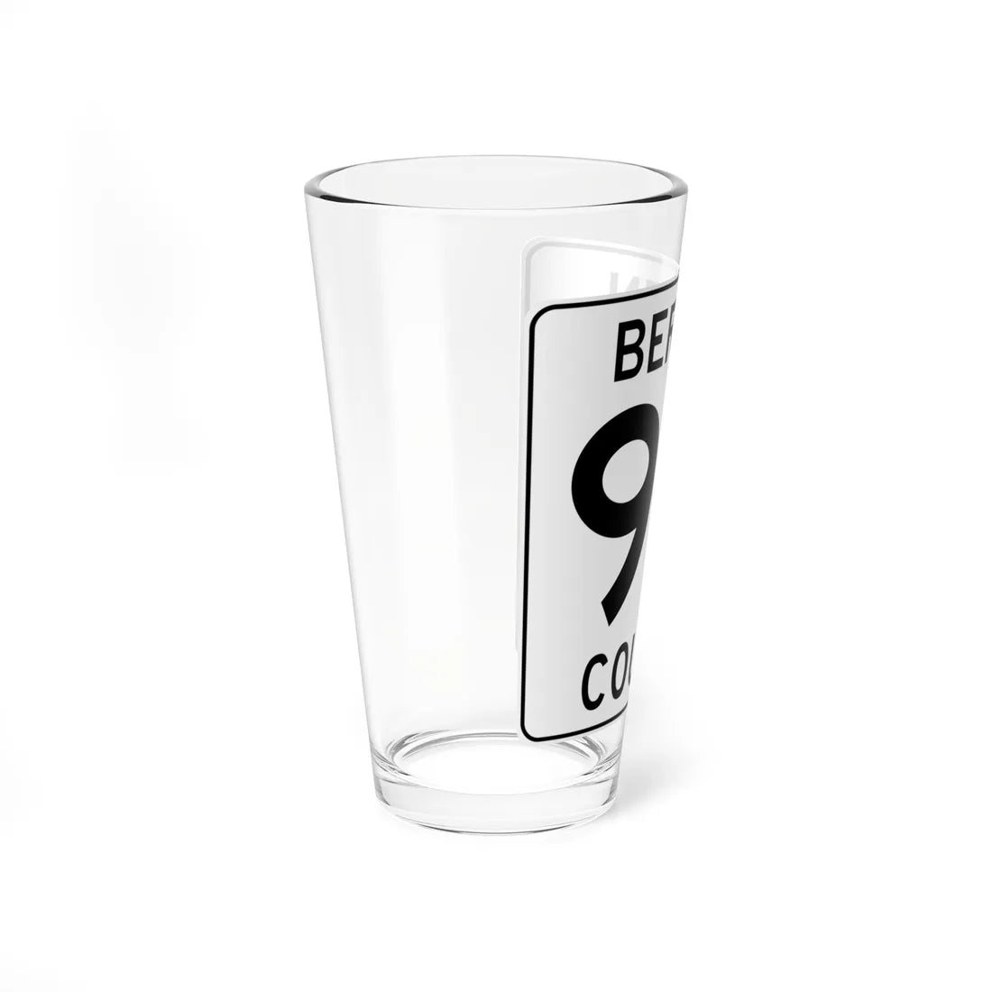 Bergen County 90 (New Jersey) (Road Sign) Pint Glass 16oz - Go Mug Yourself