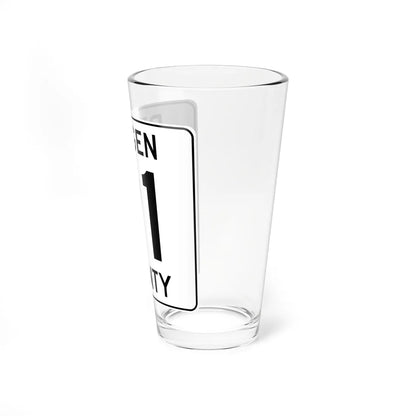 Bergen County 91 (New Jersey) (Road Sign) Pint Glass 16oz - Go Mug Yourself