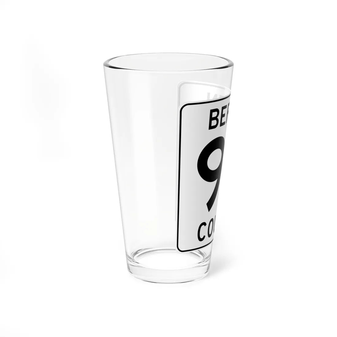 Bergen County 97 (New Jersey) (Road Sign) Pint Glass 16oz - Go Mug Yourself