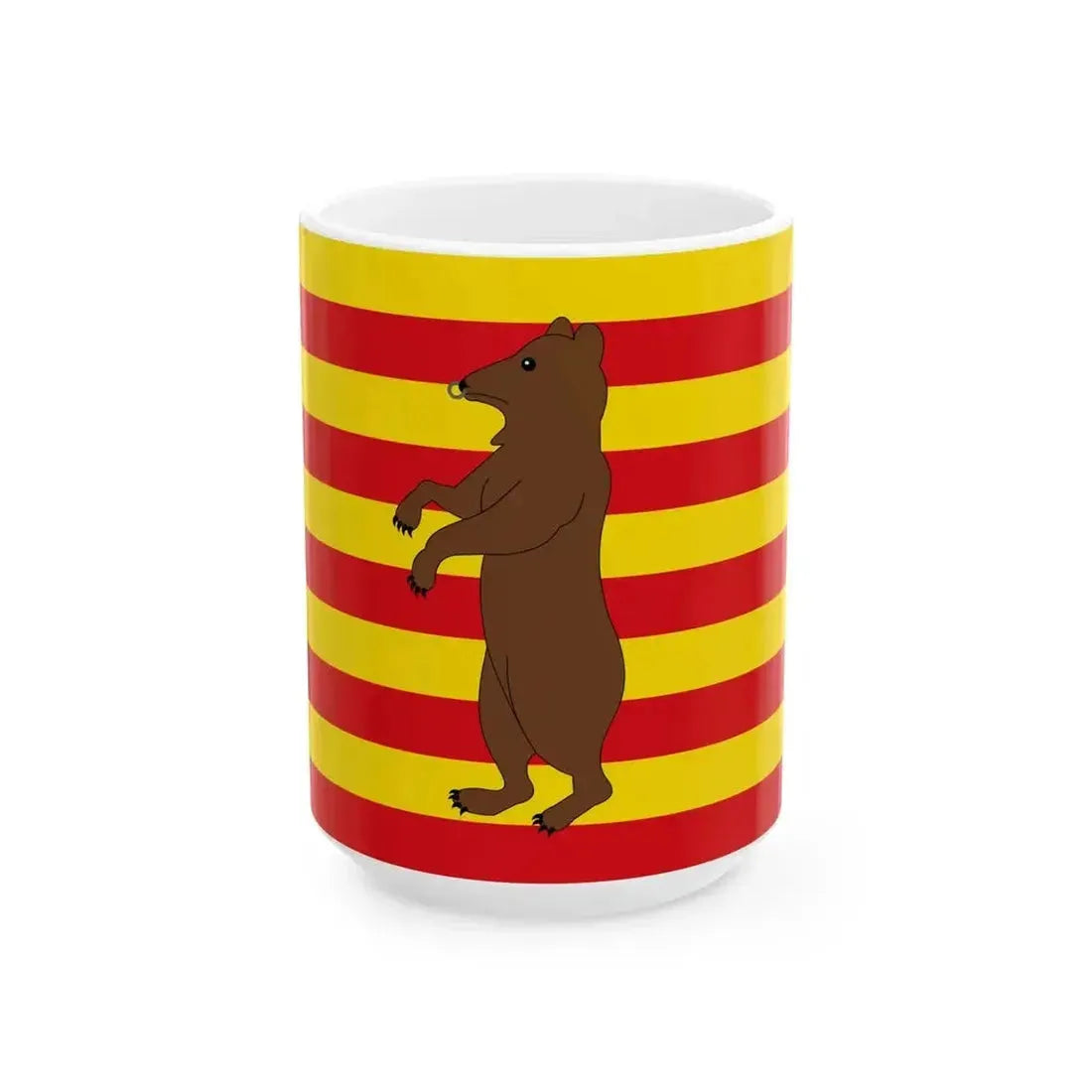 Beringen vlag (Belgium) White Coffee Mug 15oz - Go Mug Yourself