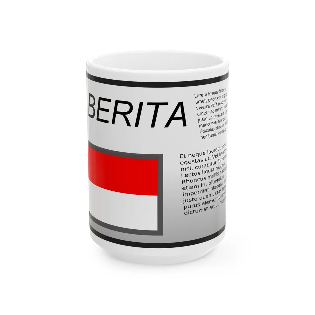 Berita Indonesia (Indonesia) White Coffee Mug 15oz - Go Mug Yourself
