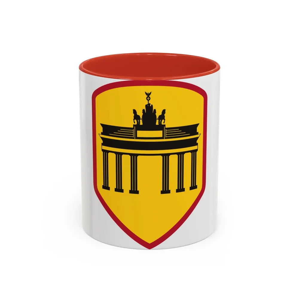 Berlin Command (U.S. Army) Accent Coffee Mug-11oz-Red-Go Mug Yourself