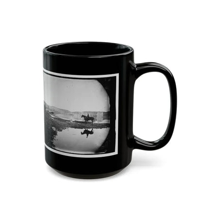 Berlin (Now Brunswick), Md. Pontoon Bridge And Ruins Of The Stone Bridge Across The Potomac (Destroyed In 1861) (U.S. Civil War) Black Coffee Mug - Go Mug Yourself