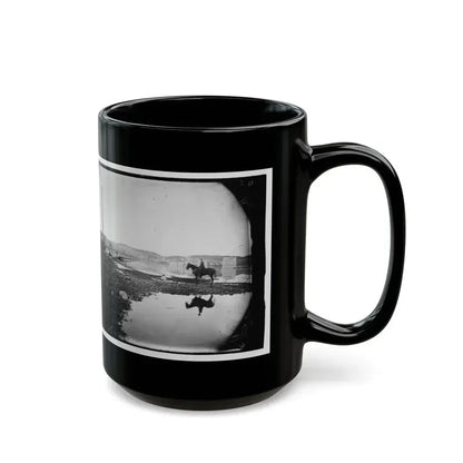 Berlin (Now Brunswick), Md. Pontoon Bridge And Ruins Of The Stone Bridge Across The Potomac (Destroyed In 1861) (U.S. Civil War) Black Coffee Mug - Go Mug Yourself