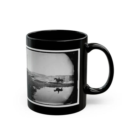Berlin (Now Brunswick), Md. Pontoon Bridge And Ruins Of The Stone Bridge Across The Potomac (Destroyed In 1861) (U.S. Civil War) Black Coffee Mug - Go Mug Yourself