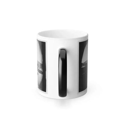 Berlin (Now Brunswick), Md. Pontoon Bridge and Ruins of the Stone Bridge Across the Potomac (Destroyed in 1861) (U.S. Civil War) Color Changing Coffee Mug 11oz - Go Mug Yourself