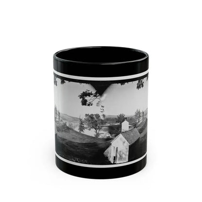 Berlin (Now Brunswick), Md. Pontoon Bridge And Ruins Of The Stone Bridge; Another View (U.S. Civil War) Black Coffee Mug 11oz - Go Mug Yourself