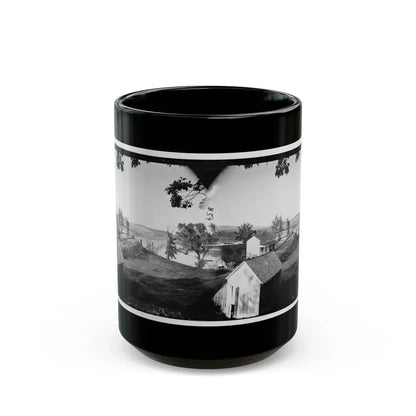 Berlin (Now Brunswick), Md. Pontoon Bridge And Ruins Of The Stone Bridge; Another View (U.S. Civil War) Black Coffee Mug 15oz - Go Mug Yourself