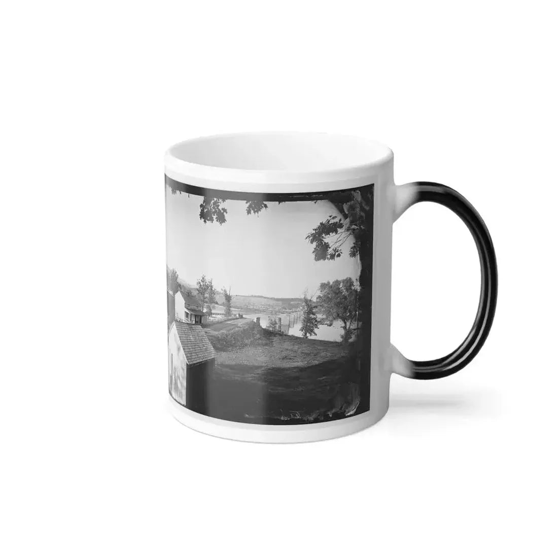 Berlin (Now Brunswick), Md. Pontoon Bridge and Ruins of the Stone Bridge; Another View (U.S. Civil War) Color Changing Coffee Mug 11oz - Go Mug Yourself
