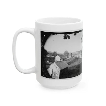 Berlin (Now Brunswick), Md. Pontoon Bridge And Ruins Of The Stone Bridge; Another View (U.S. Civil War) White Coffee Mug - Go Mug Yourself