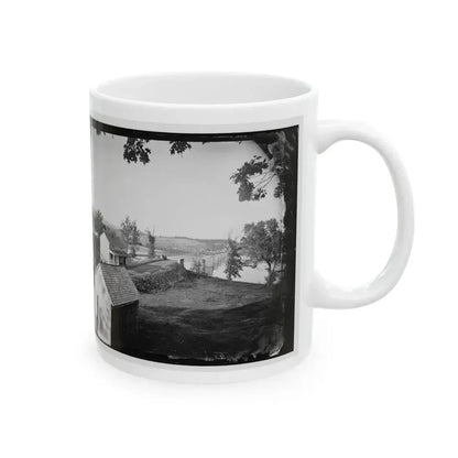 Berlin (Now Brunswick), Md. Pontoon Bridge And Ruins Of The Stone Bridge; Another View (U.S. Civil War) White Coffee Mug - Go Mug Yourself