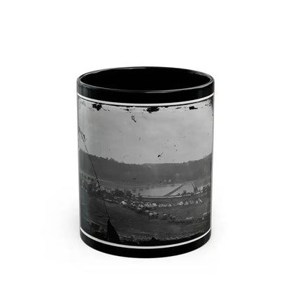 Berlin (Now Brunswick), Md. Pontoon Bridge And Ruins Of The Stone Bridge (U.S. Civil War) Black Coffee Mug 11oz - Go Mug Yourself