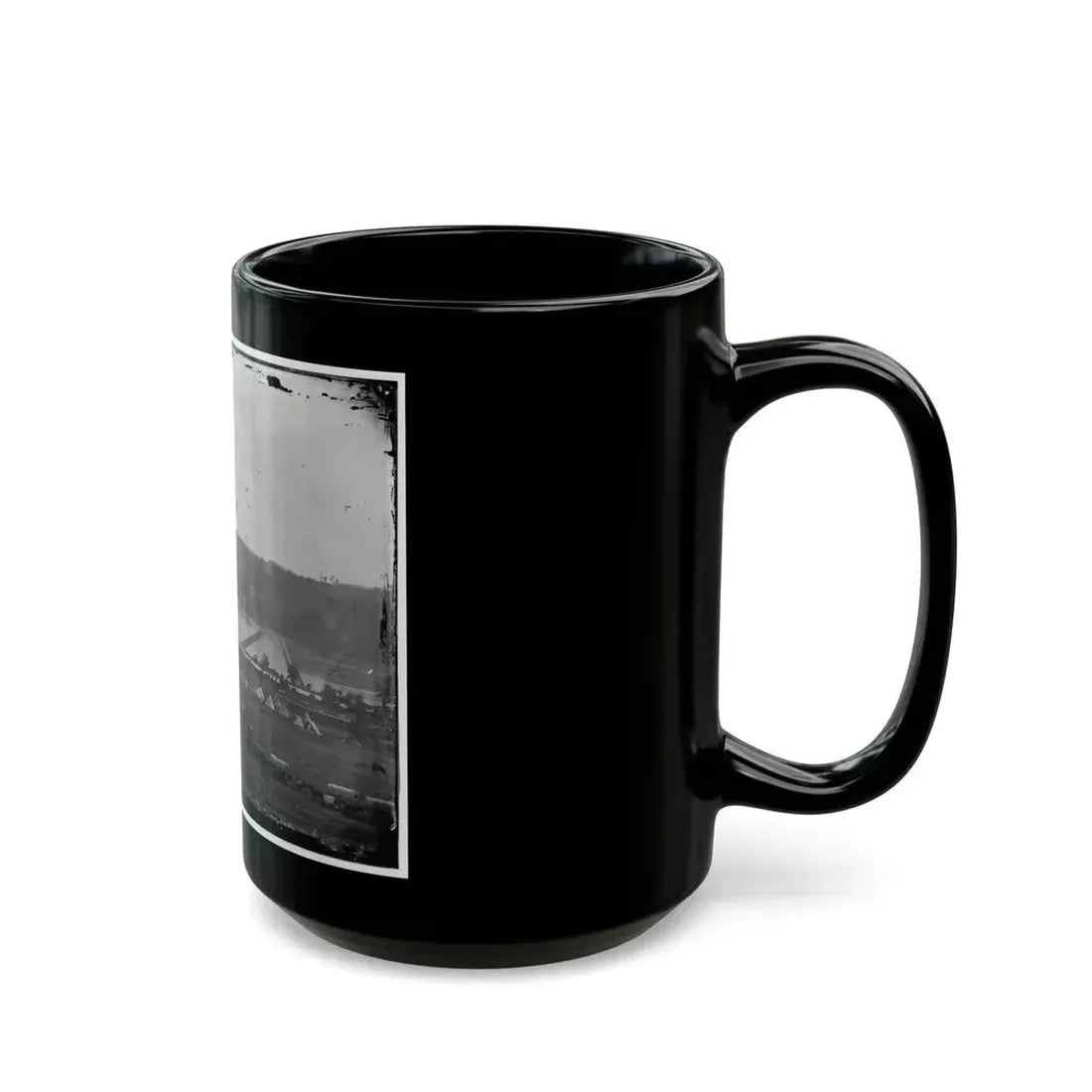 Berlin (Now Brunswick), Md. Pontoon Bridge And Ruins Of The Stone Bridge (U.S. Civil War) Black Coffee Mug - Go Mug Yourself