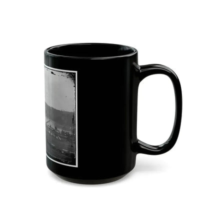 Berlin (Now Brunswick), Md. Pontoon Bridge And Ruins Of The Stone Bridge (U.S. Civil War) Black Coffee Mug - Go Mug Yourself