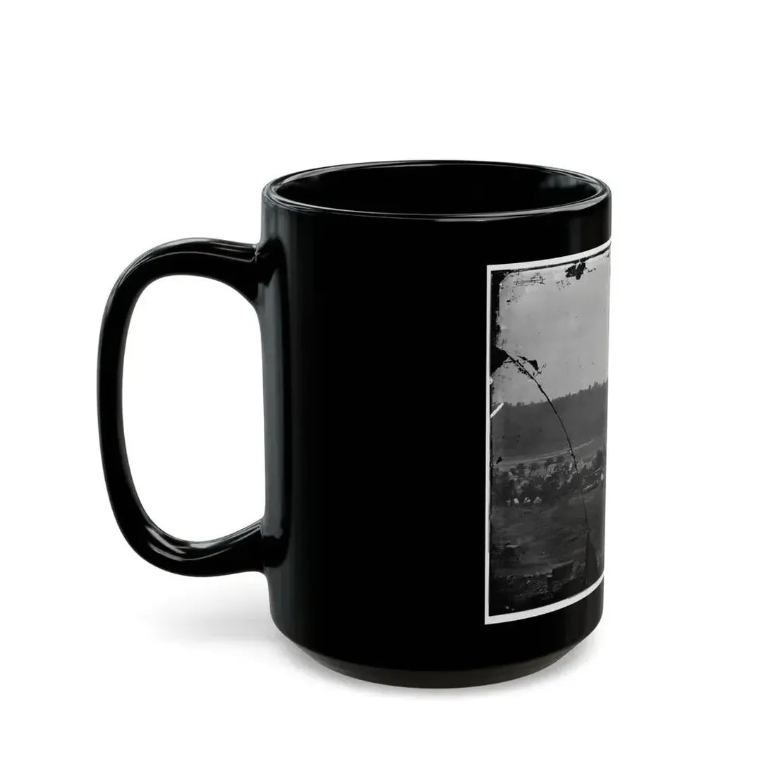 Berlin (Now Brunswick), Md. Pontoon Bridge And Ruins Of The Stone Bridge (U.S. Civil War) Black Coffee Mug - Go Mug Yourself