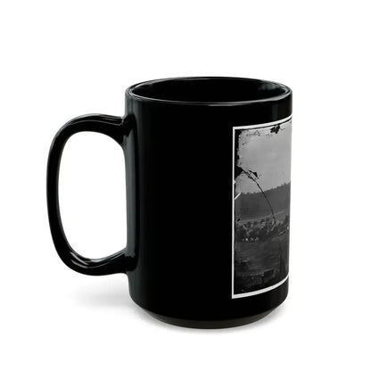 Berlin (Now Brunswick), Md. Pontoon Bridge And Ruins Of The Stone Bridge (U.S. Civil War) Black Coffee Mug - Go Mug Yourself