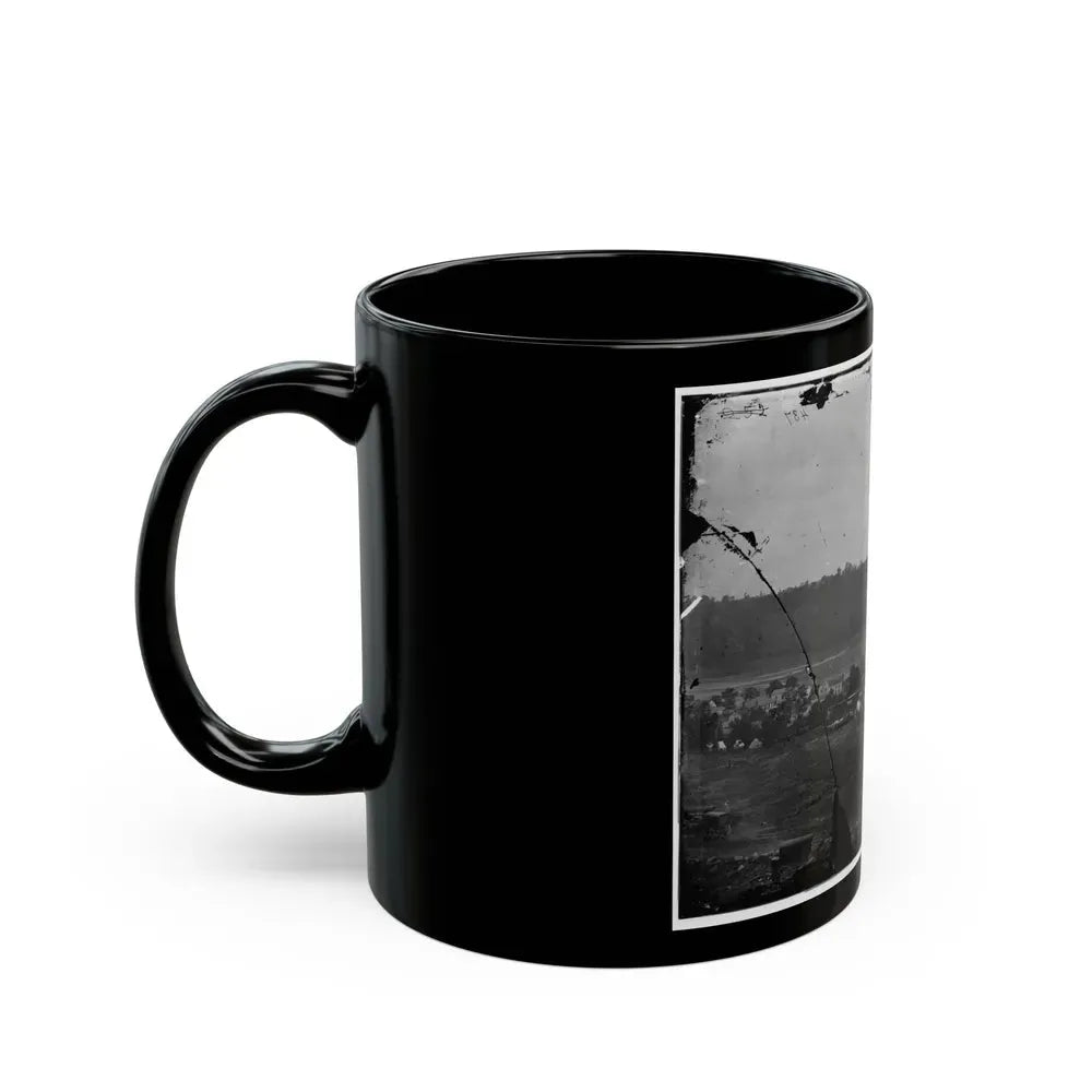 Berlin (Now Brunswick), Md. Pontoon Bridge And Ruins Of The Stone Bridge (U.S. Civil War) Black Coffee Mug - Go Mug Yourself