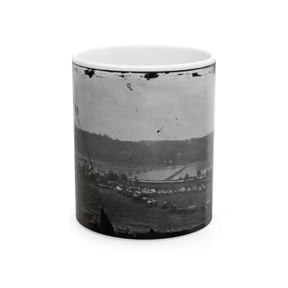 Berlin (Now Brunswick), Md. Pontoon Bridge And Ruins Of The Stone Bridge (U.S. Civil War) White Coffee Mug 11oz - Go Mug Yourself