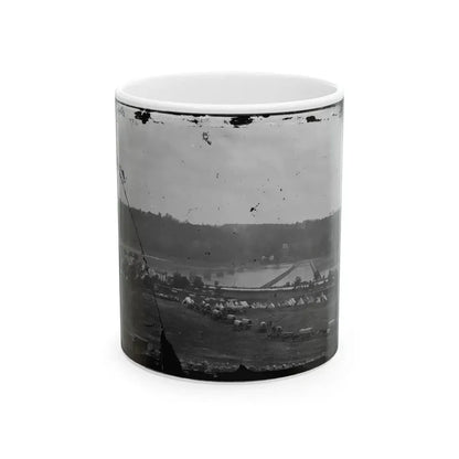 Berlin (Now Brunswick), Md. Pontoon Bridge And Ruins Of The Stone Bridge (U.S. Civil War) White Coffee Mug 11oz - Go Mug Yourself